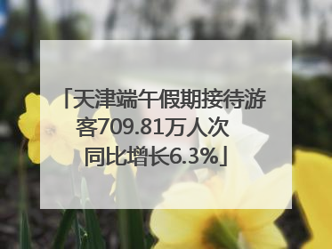 天津端午假期接待游客709.81万人次 同比增长6.3%