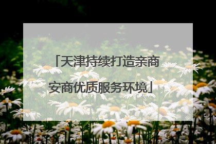 天津持续打造亲商安商优质服务环境