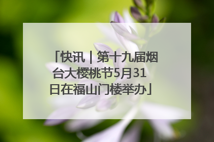 快讯｜第十九届烟台大樱桃节5月31日在福山门楼举办