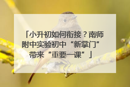 小升初如何衔接？南师附中实验初中“新掌门”带来“重要一课”