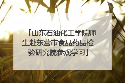 山东石油化工学院师生赴东营市食品药品检验研究院参观学习