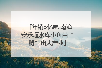 年销3亿尾 南漳安乐堰水库小鱼苗“孵”出大产业