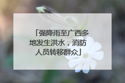 强降雨至广西多地发生洪水，消防人员转移群众