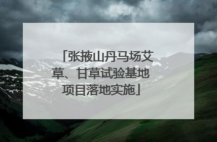 张掖山丹马场艾草、甘草试验基地项目落地实施