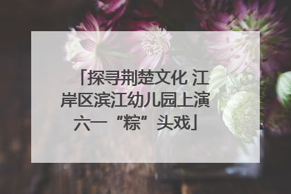 探寻荆楚文化 江岸区滨江幼儿园上演六一“粽”头戏