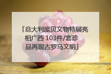 意大利庞贝文物特展亮相广西 103件/套珍品再现古罗马文明