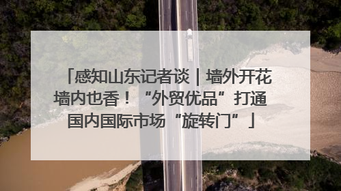 感知山东记者谈｜墙外开花墙内也香！“外贸优品”打通国内国际市场“旋转门”