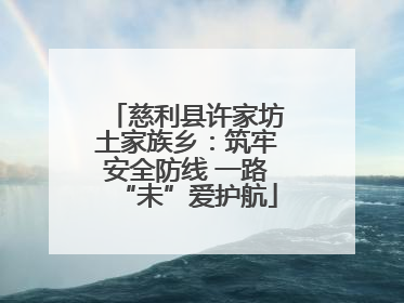 慈利县许家坊土家族乡：筑牢安全防线 一路“未”爱护航