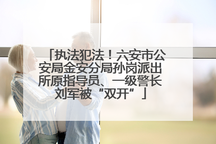 执法犯法！六安市公安局金安分局孙岗派出所原指导员、一级警长刘军被“双开”