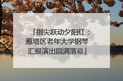 指尖跃动夕阳红：雁塔区老年大学钢琴汇报演出圆满落幕