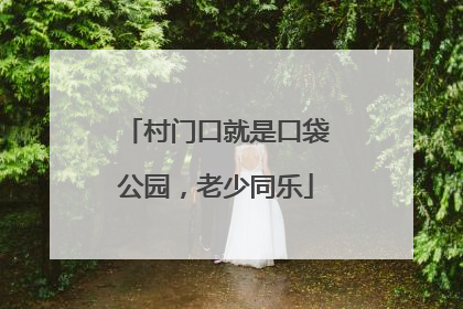 村门口就是口袋公园，老少同乐