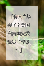 有人当场哭了？美国白宫国安委裁员“降级”