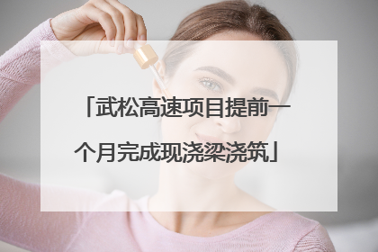 武松高速项目提前一个月完成现浇梁浇筑