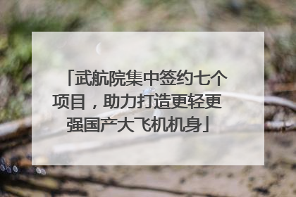 武航院集中签约七个项目，助力打造更轻更强国产大飞机机身