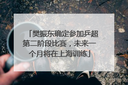樊振东确定参加乒超第二阶段比赛，未来一个月将在上海训练