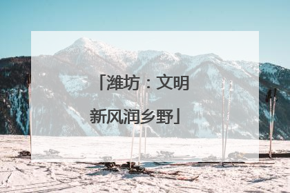 潍坊：文明新风润乡野