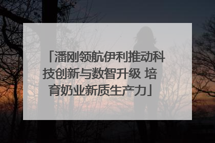 潘刚领航伊利推动科技创新与数智升级 培育奶业新质生产力