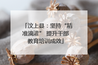 汶上县：坚持“精准滴灌” 提升干部教育培训成效