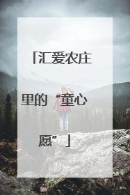 汇爱农庄里的“童心愿”