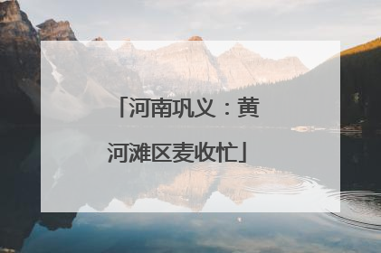 河南巩义：黄河滩区麦收忙
