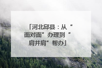 河北邱县：从“面对面”办理到“肩并肩”帮办