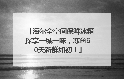 海尔全空间保鲜冰箱探享一城一味，冻鱼60天新鲜如初！