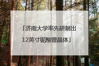 济南大学率先研制出12英寸铌酸锂晶体