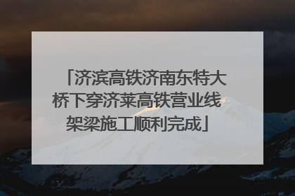 济滨高铁济南东特大桥下穿济莱高铁营业线架梁施工顺利完成