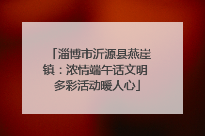 淄博市沂源县燕崖镇：浓情端午话文明 多彩活动暖人心