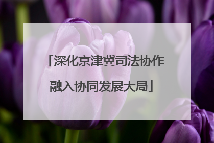 深化京津冀司法协作 融入协同发展大局