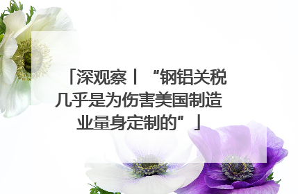 深观察丨“钢铝关税几乎是为伤害美国制造业量身定制的”