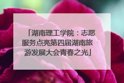 湖南理工学院：志愿服务点亮第四届湖南旅游发展大会青春之光