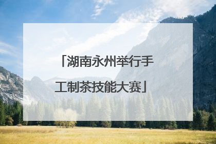 湖南永州举行手工制茶技能大赛