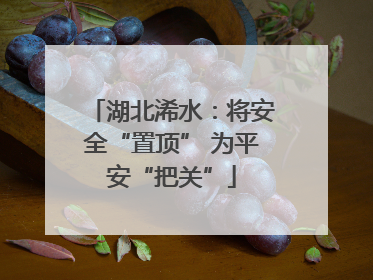 湖北浠水：将安全“置顶” 为平安“把关”