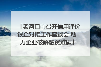 老河口市召开信用评价银企对接工作座谈会 助力企业破解融资难题