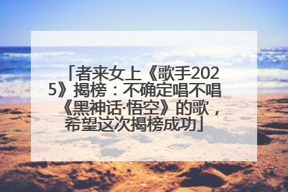 者来女上《歌手2025》揭榜：不确定唱不唱《黑神话·悟空》的歌，希望这次揭榜成功