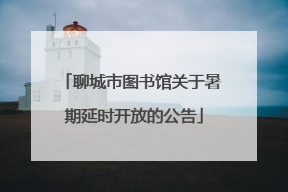 聊城市图书馆关于暑期延时开放的公告