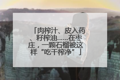 肉榨汁、皮入药、籽榨油……在枣庄，一颗石榴被这样“吃干榨净”