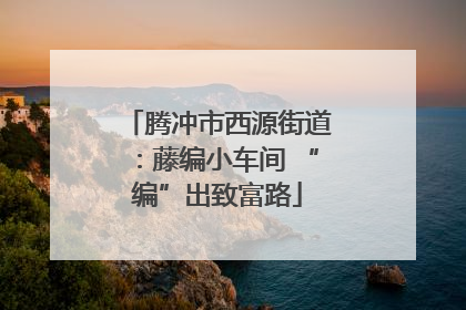 腾冲市西源街道：藤编小车间 “编”出致富路