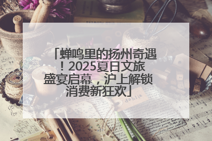 蝉鸣里的扬州奇遇！2025夏日文旅盛宴启幕，沪上解锁消费新狂欢