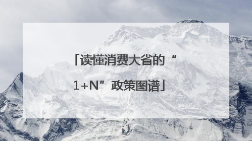 读懂消费大省的“1+N”政策图谱