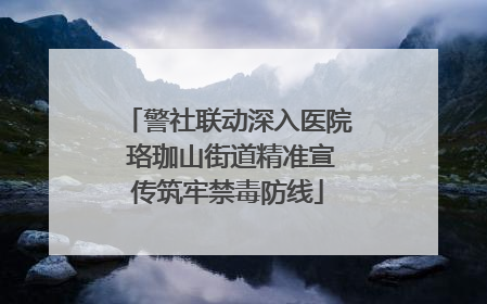 警社联动深入医院 珞珈山街道精准宣传筑牢禁毒防线
