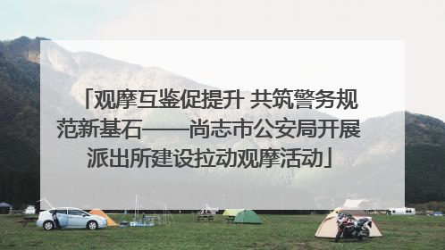 观摩互鉴促提升 共筑警务规范新基石——尚志市公安局开展派出所建设拉动观摩活动