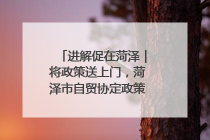 进解促在菏泽｜将政策送上门，菏泽市自贸协定政策专题宣讲会召开