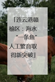 连云港赣榆区：海水“一条鱼”人工繁育取得新突破