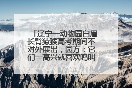 辽宁一动物园白眉长臂猿猴高考期间不对外展出，园方：它们一高兴就喜欢鸣叫，怕影响考试