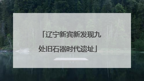 辽宁新宾新发现九处旧石器时代遗址