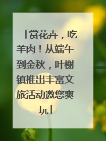 赏花卉，吃羊肉！从端午到金秋，叶榭镇推出丰富文旅活动邀您爽玩