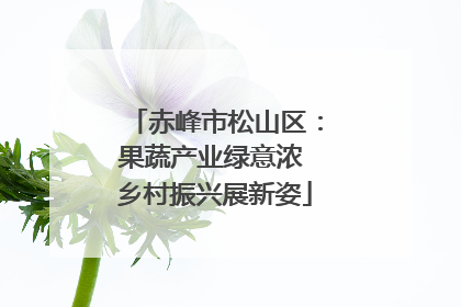 赤峰市松山区：果蔬产业绿意浓 乡村振兴展新姿