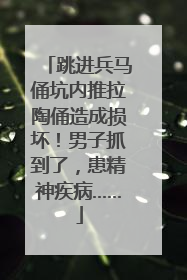 跳进兵马俑坑内推拉陶俑造成损坏！男子抓到了，患精神疾病……